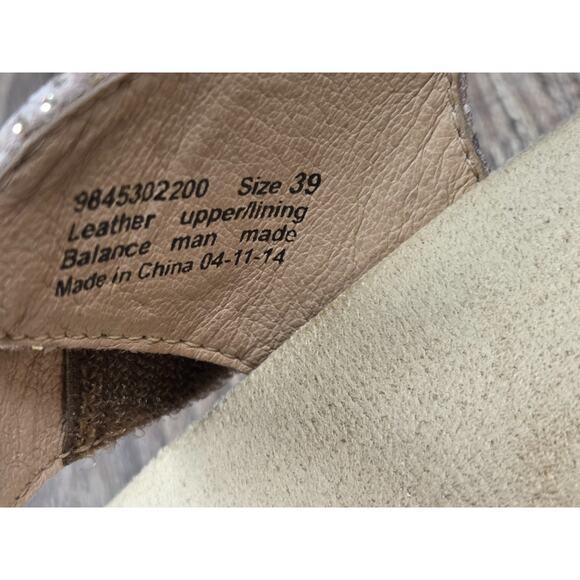 Dansko Sonnet Sandal 39 - US 8 Wedge Platform Beige Snakeskin Leather Shoes - Picture 5 of 9